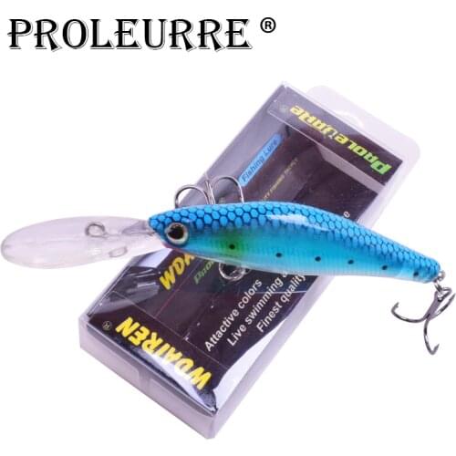 1pcs Boxed Luminous Wobblers Fishing Lures Floating Laser Minnow Aritificial Lure 3D Eyes Crankbait Plastic Baits Pesca