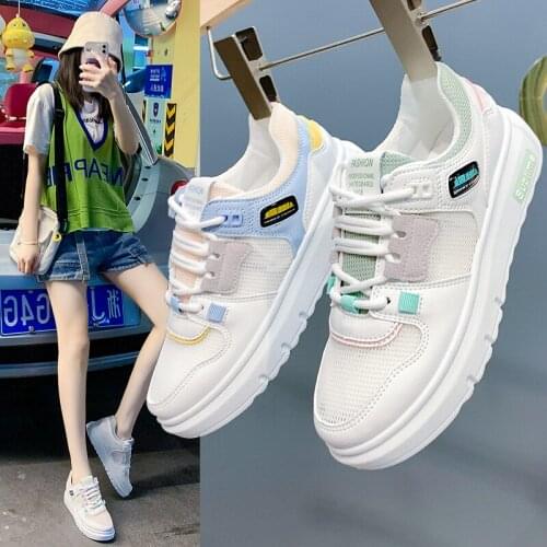 Summer Womens Board Shoe Fairy Flat Shoes Kawaii White Shoe Mesh Breathable Comfortable Casual Shoes Korean Student Campus Shoe