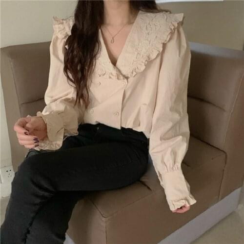 Zwblinlovek Collar Blouses