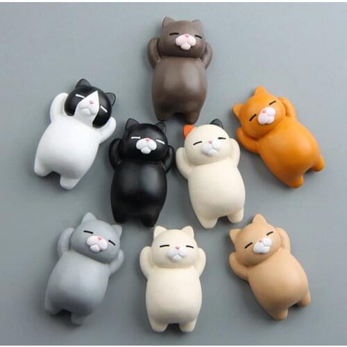 1PC Fat Cat Funny Cartoon Animals Cat Fridge Magnetic Sticker Refrigerator Holder Gift Cute Home Decor Magnets