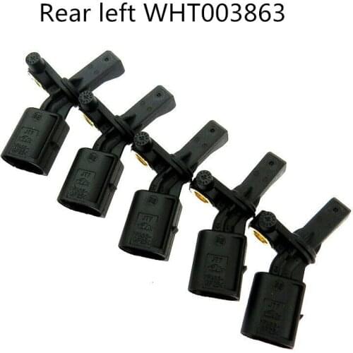 5Pcs Car ABS Sensor Rear Left Wheel Speed Black for A2 POLO 9N 6R 6C Passat Tiguan Fabia Superb 6Q0927807B 6Q0927807A WHT003863