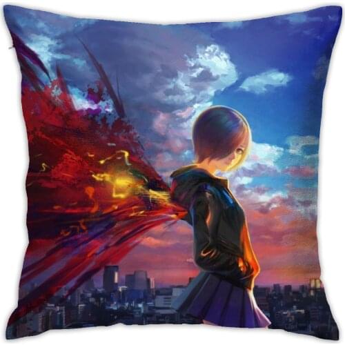 Tokyo Ghoul Anime Decorative Pillow Case Throw Pillow Case Red Square Pillow Case Home Decoration Unique Pillow Case