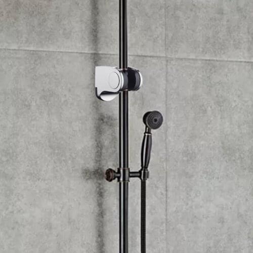 Modern Wall Mount Handset Shower Head Holder ABS Chrome plated, Silver Robust C5AD