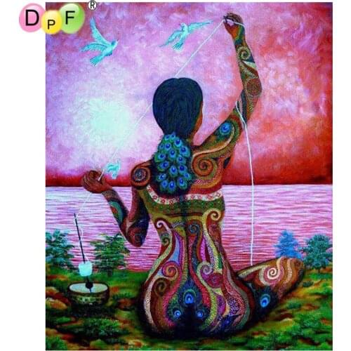 DPF 5D diamond embroidery Pattern woman diamond painting cross stitch needlework diamond mosaic kit square rhinestone home decor