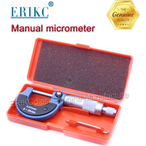 ERIKC E1024043 Injector Shims Kit Manual Micrometer for Diesel Injector Adjusting Gasket Injection Lift Measurement Tool