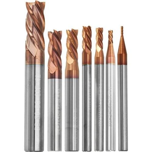 1pcs Durable 1-8mm 4 Flutes Tungsten Carbide End Mill Cutter HRC55 AlTiN Coating End Mill Cutter For CNC Tool