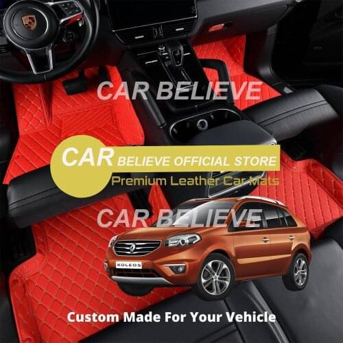 Leather Car Floor mats For Renault Koleos 2020 2019 2018 2017 Carpets Rugs Pads Accessories