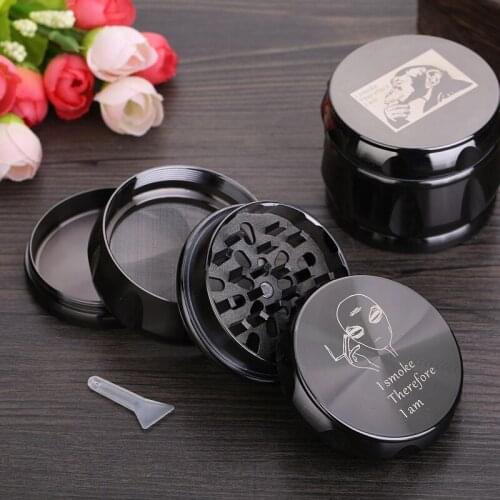 Smoking accessories Creative 4-layer Drum Shape 60mm Round Metal Smoke Grinder Zinc Alloy Broken Grinder