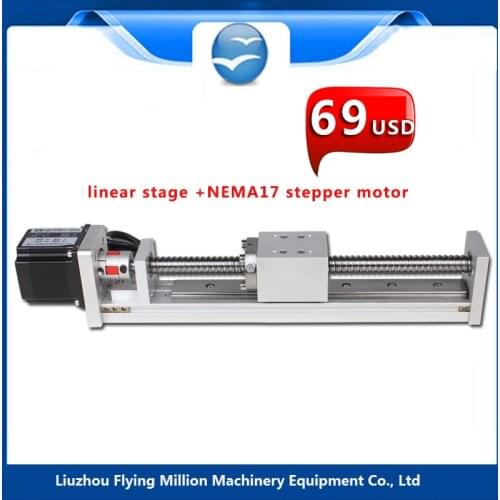 CNC Linear Guide Stage Rail Motion Slide Table Ball Screw Actuator Nema 17 Motor Module for 3d Printer Parts XYZ Robotic Arm Kit