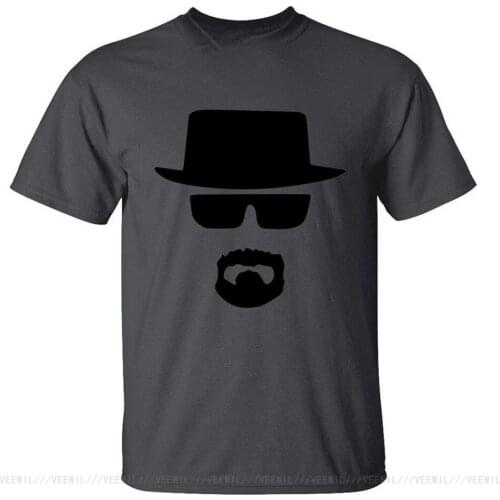 HEISENBERG FACE MENS T-Shirt CULT BREAKING PARODY BAD PRESENT TOP Plus Size Clothing T Shirt