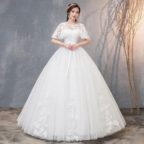 Wedding Dress 2020 Bride Plus Size Lace Up Wedding Dresses High Waist Pregnant Princess Dressses Ball Gowns Vestido De Noiva