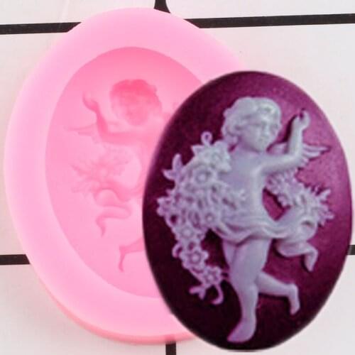 Dancing Angel Silicone Mold Fairy DIY Party Cupcake Topper Fondant Cake Decorating Tools Candy Clay Chocolate Gumpaste Moulds