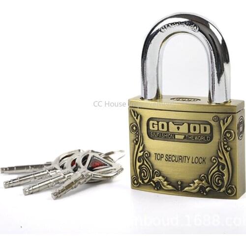 Antique padlock theft-proof, pry-proof, waterproof and drill-proof padlock garden door lock