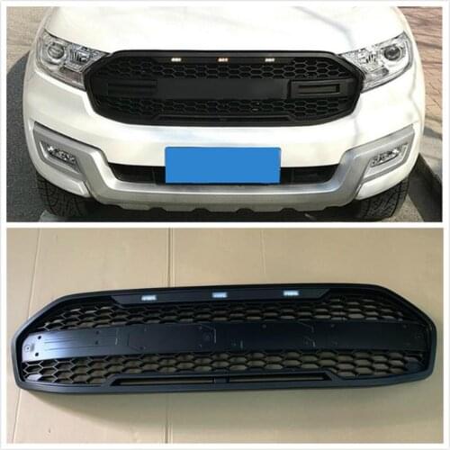 OWN DESIGN MODIFIED FRONT RACING GRILLS GRILLE MESH BUMPER MASK COVER FIT FOR EVEREST ENDEAVOUR 2015-18 CAR EXTERIOR GRILL PARTS