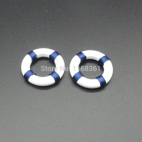 1pcs/lot Resin lovely blue swim ring 24mm Ornaments Micro landscape Ornaments Creative Home Gardening Decorations A003-10