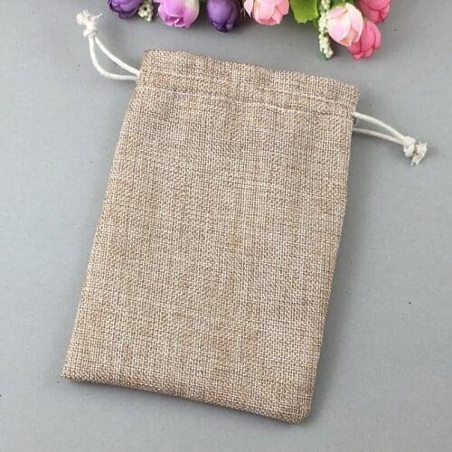 15x20cm 50pcs Gifts Bags With Drawstring Jewelry Gift Pouch Sack Jute Small Bags For Women 2016 Packaging Display Storage House