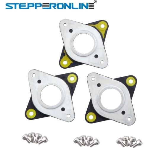 3PCS Nema 17 Stepper Damper Steel and Rubber Vibration Dampers with M3 Screw for 42 Stepper Motor Shock Absorber