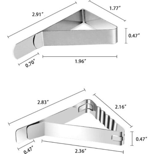 23GB 4/8pcs Tablecloth Clips Picnic Table Cloth Cover Clamps Flexible Stainless Steel Tablecloth Holders for Restaurant Party