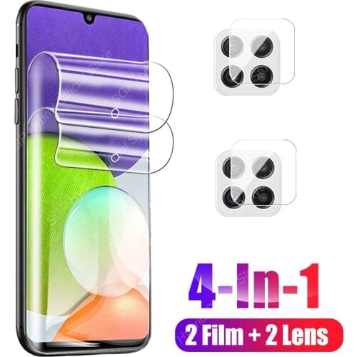 4In1 Screen Protective Hydrogel Film For Samsung Galaxy A22 4G 5G A20 E A20e A20s A21s A21 S Camera Protector Not Tempered Glass