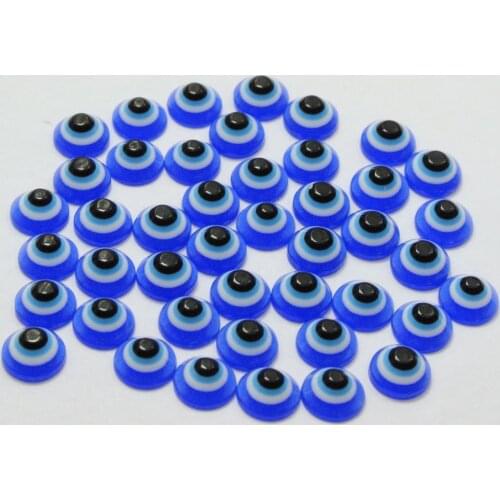 500pcs 6mm Blue Acrylic Flatback Eye Stripe Scrapbook Craft fashion accessories Rhinestones eye bead