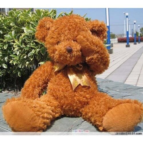 60cm dark brown shy bear doll teddy bear plush toy gift w4911