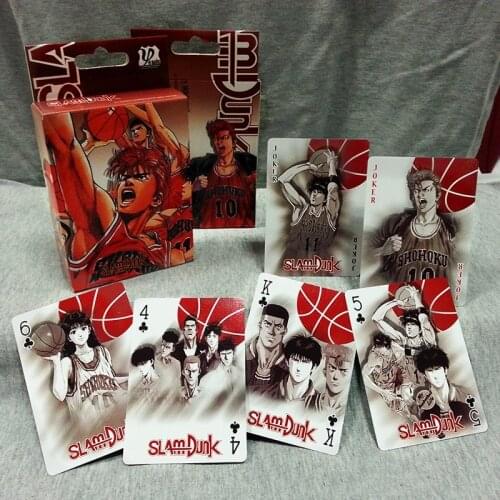 Anime Deck Playing Card Slam Dunk Sakuragi Poker Cosplay Toys Board Game Cards With Color Box