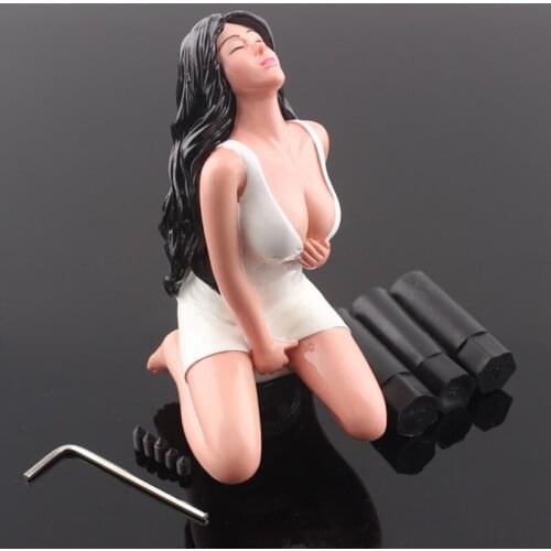 White Dress Sexy Lady Doll Universal Manual Car Gear Shift Knob Stick Shifter Lever Shifter Truck Coupe Suv Crossover Hatchback