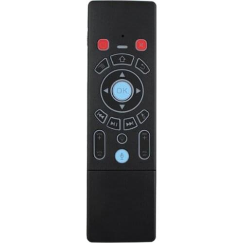 Smart T6 Plus 2.4G Air Mouse Wireless Keyboard Touchpad Universal Remote Control with Backlit + Google Voice