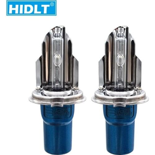 HIDLT Super Vision AC 12V H4 Bixenon Lamp Bulb 35W 55W 5500K White Fast Bright H4 Bi-Xenon Hi/Lo HID Replacement Swing Bulb