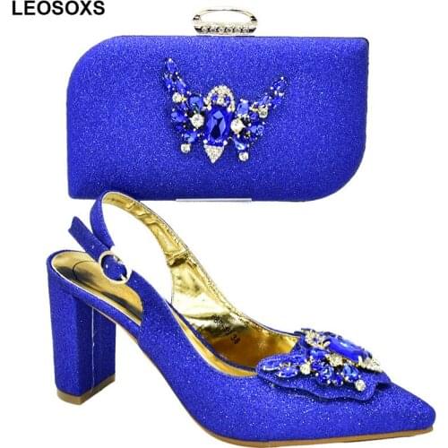Italy Wedding Shoes Bride Cristal Nigerian Shoes and Matching Bags Party Rubber Buckle Strap Women Comfy Platform Sandal Shoes