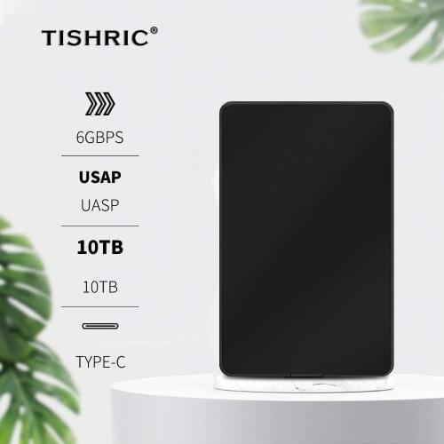 TISHRIC HDD Case 2.5 SATA to Type c Adapter SSD Case 10TB 6GBPS Enclosure Case HDD 2.5 inch USB3 External Hard Disk Box