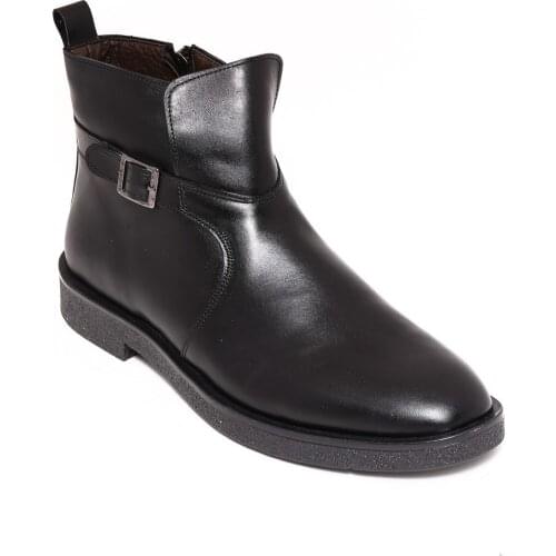Buckled Black Leather Boots Wessi