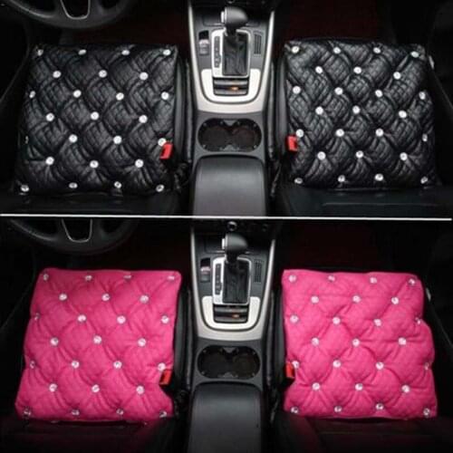 Rhinestone Decoration Car Seat Cushion Crystal styling Women and Girls Car Front Seat Cover Auto Back Seat Cushion for Mercedes