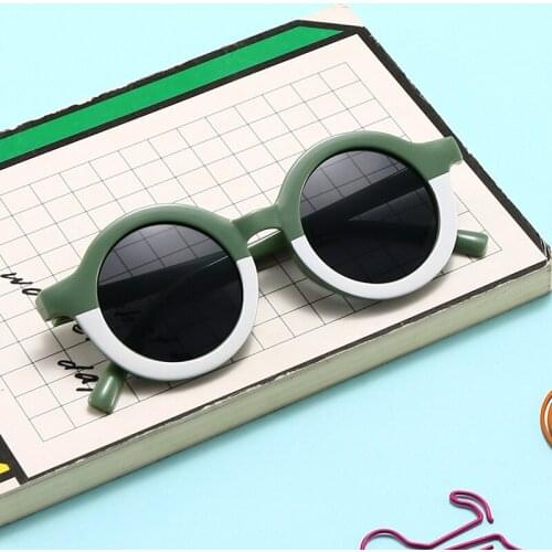 Children Boy Girl Cute Leopard Double Color Cartoon Bear Shape Round Sunglasses Kids Vintage Sunglasses UV400 Driver Goggles