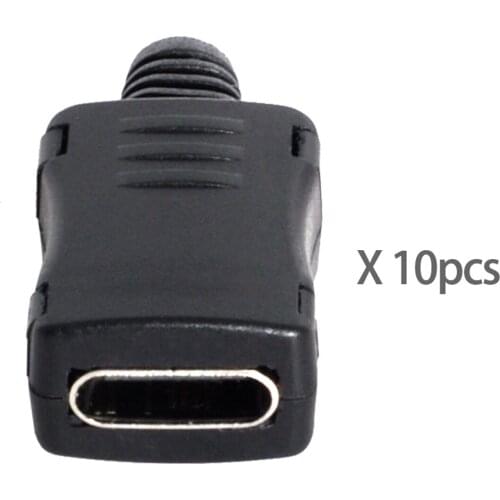 DIY 4pin USB 2.0 Type C Female Socket Connector SMT type with PC Board & Housing & 3.0mm SR 10set