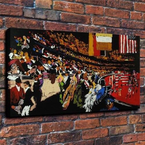 LeRoy Neiman HD Print Modern Abstract Bright World Oil Painting on Canvas Poster Wall Art Picture for Living Room Home Decor