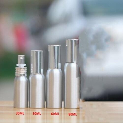 20ml 30ml 50ml High Grade Cosmetic Containers Bottles Portable Traveling Packaging Vial Aluminum Spray Pump Bottle 60ml 100ml