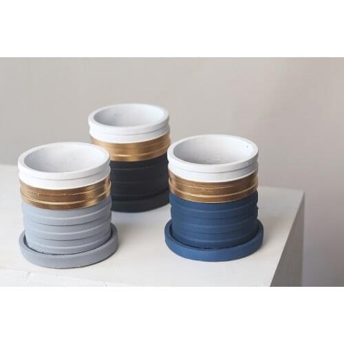 Splicing Creative Flowerpots Nordic Minimalism Phalaenopsis Pot Ceramic Cement Pot Pottery Moranti Color