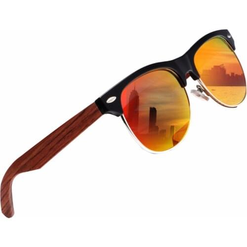 Ablibi Mens Punk Club Fashion 2018 New Sunglasses Polarized Wood Shades Women Polarized Bamboo Wooden Driving Eyewear in Box