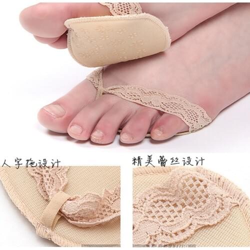 Invisible socks peds and linners mat sole anti-skid lace herringbone sandals ladies