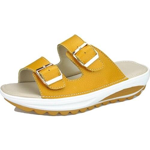 2021 New Ladies Slippers Fashion Thick-soled Increased Platform Womens Sandals Lightweight and Comfortable High-heeled Outdoor