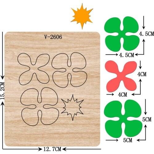New Flower wooden dies cutting dies for scrapbooking Multiple sizes V-2606