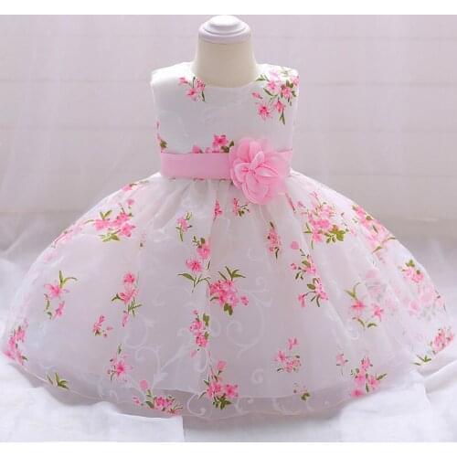 Birthday Dress for 1 Year Baby Girl Clothes Flower Boutiques Ball Gown Child Girl Princess Dress for Newborns Toddler Outfits