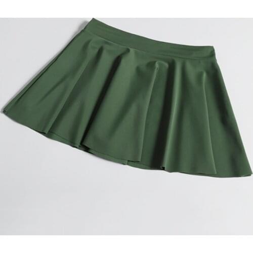 Matched with Swimsuit ) Women Bikini Bottom Tankini Flounced Swim Skirt Green Frill Female Sexy Bathing Suits Clothing