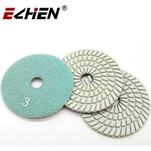 4" Diamond Granite wet dry Polishing Pads for granite Marble Concrete Stone Granite Tile Polishing 3 Steps 4 inch