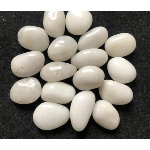 White Color High Polished pebble Stone Cobbles for Landscaping and Gardening