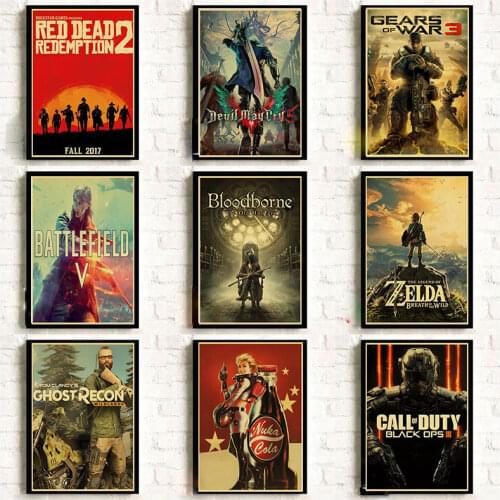Classic Game Retro Poster Vinatge Wall Decoration Good Quality Printed Wall Painting Home Room Art Wall Posters