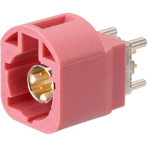 Superbat Fakra H Violet/4003 HSD Jack PCB Mount Straight 4 Contact pin Connector for Car Radio Controlled Parking Heating