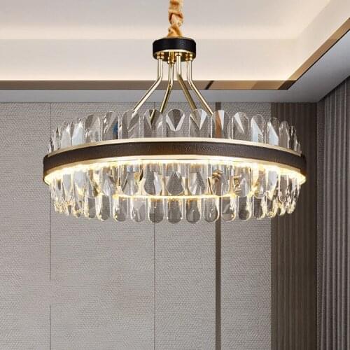 Bedroom Living Dining Room Luxury Crystal Decor Led Pendant Lights Modern Hotel Villa Indoor Lighting Lamp Hanging Light Fixture