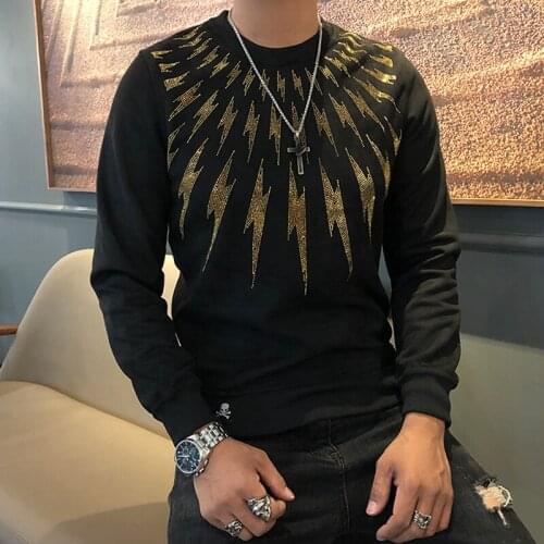 Sweatshirts 2020 Brand Hoodies Men Casual Sportswear Round Neck Pullover Male Sequin Streetwear Hip Hop Sueter Masculino